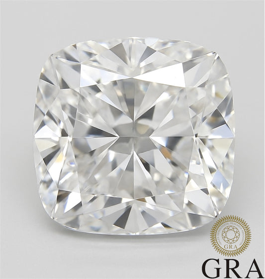 1ct cushion cut moissanite gemstone with brilliant fire and sparkle, certified by GRA