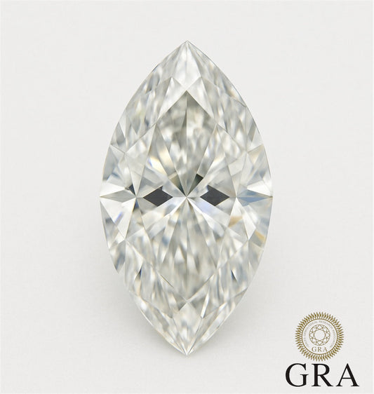 1.5ct marquise cut moissanite gemstone with high brilliance and certified clarity by GRA