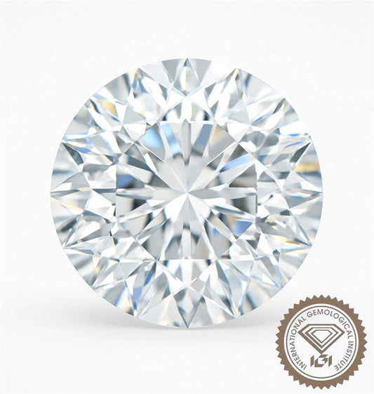 4ct brilliant round cut lab grown diamonds with IGI certification and exceptional sparkle